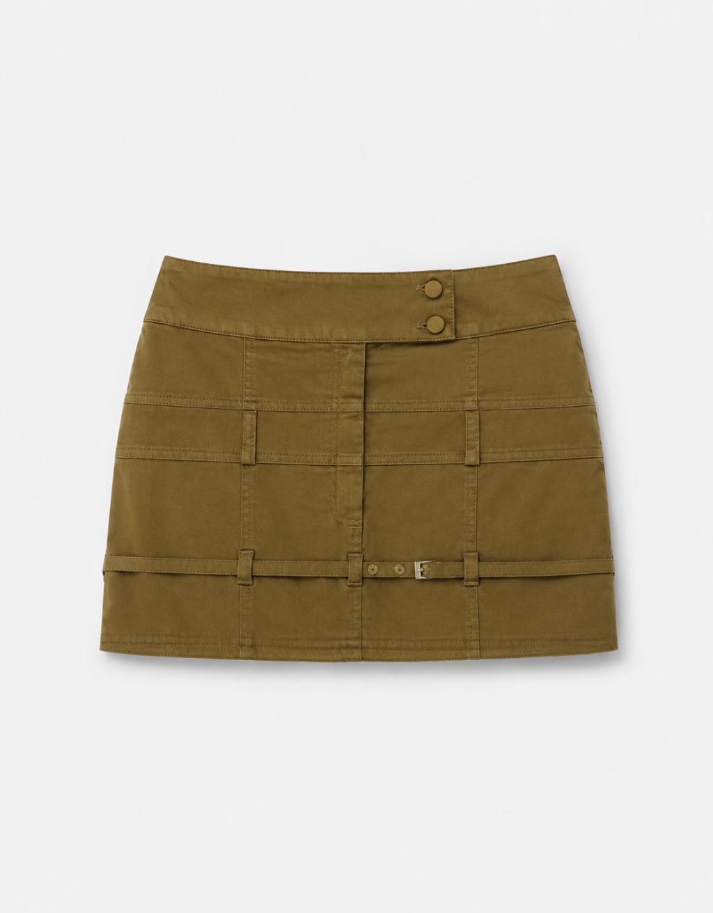 Cotton Gabardine Satin Skirt