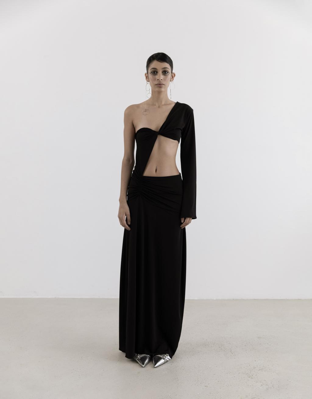 THE BRETELLES LONG DRESS