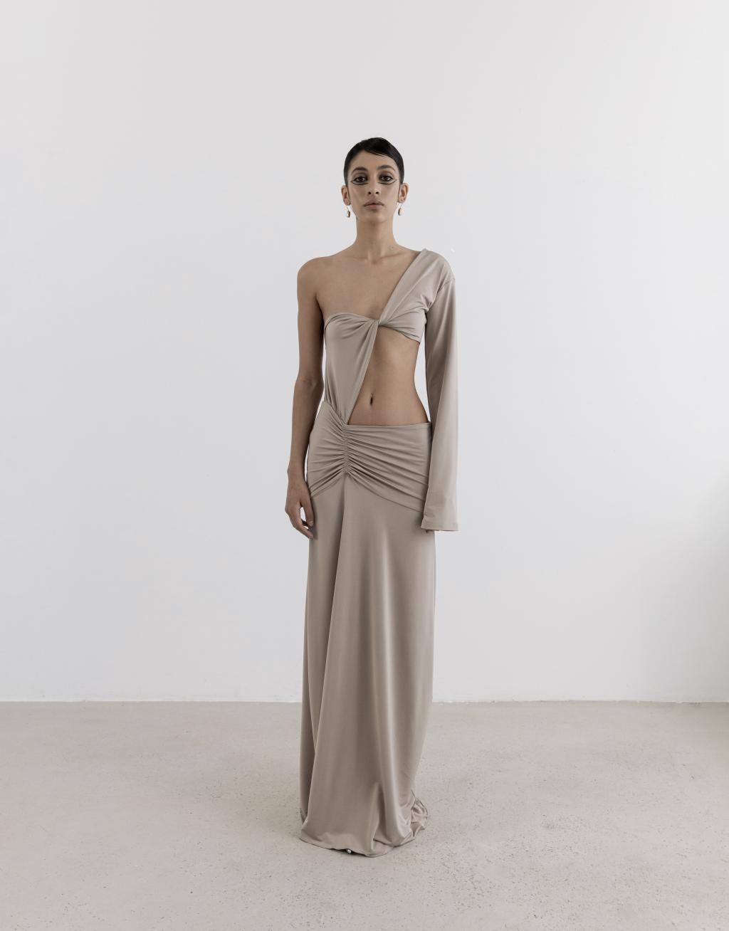 THE BRETELLES LONG DRESS